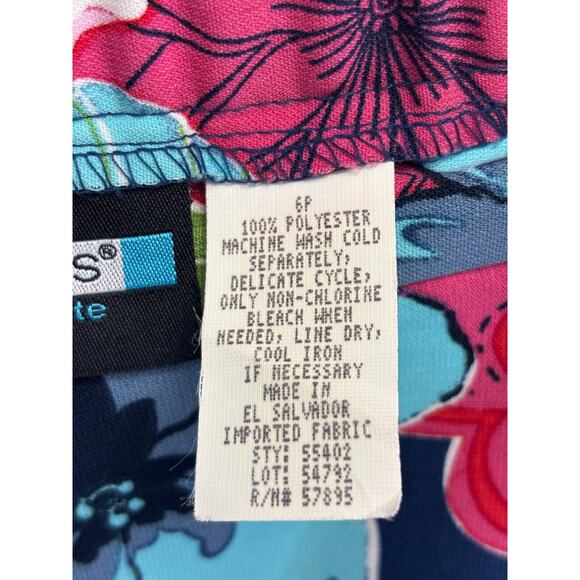 Vintage Requirements Petite Midi Skirt Size 6P Floral Twee Abstract Librarian - Picture 6 of 8